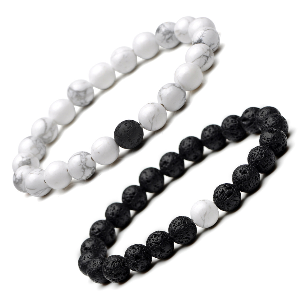 Handmade White Turquoise Natural Stone Lava stone Bracelet Essential Oil Diffuser Couples Bracelets Jewelry
Handmade White Turquoise Natural Stone Lava stone Bracelet Essential Oil Diffuser Couples Bracelets Jewelry
