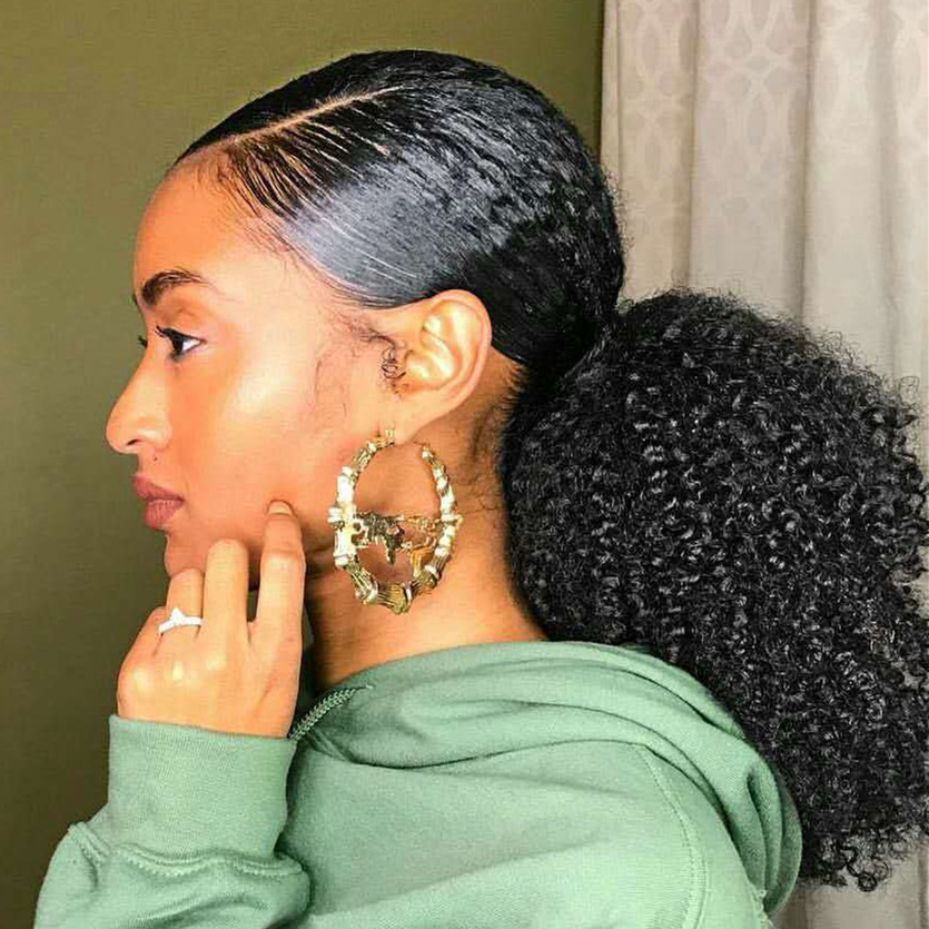 Natural Curly Hair Ponytail African American Short Afro Kinky Curly Wrap Human Hair Drawstring Puff Pony tail Hair Extensions
Natural Curly Hair Ponytail African American Short Afro Kinky Curly Wrap Human Hair Drawstring Puff Pony tail Hair Extensions