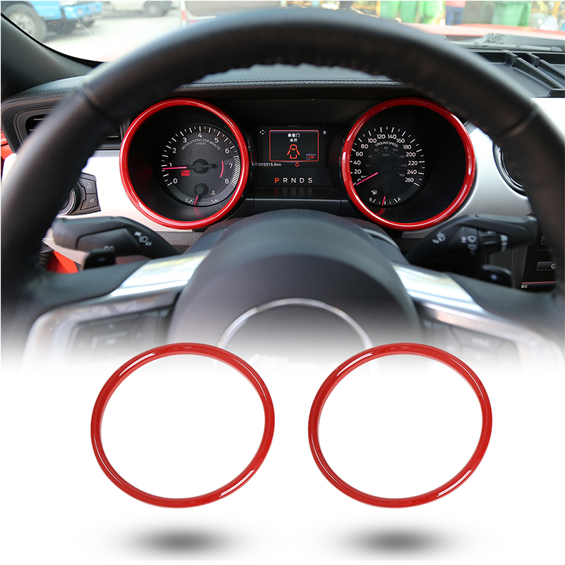 Car Instrument panel ABS Decoration Trim Ring For Ford Mustang 2015-2018 High Quality Auto Interior Accessories