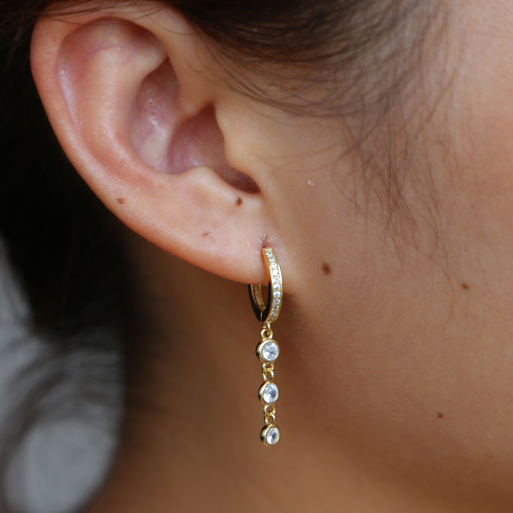 Tassel cz dangle earring 100% 925 sterling siliver wedding bridal gift elegance cz drop charm sparking cubic zirconia long earrings