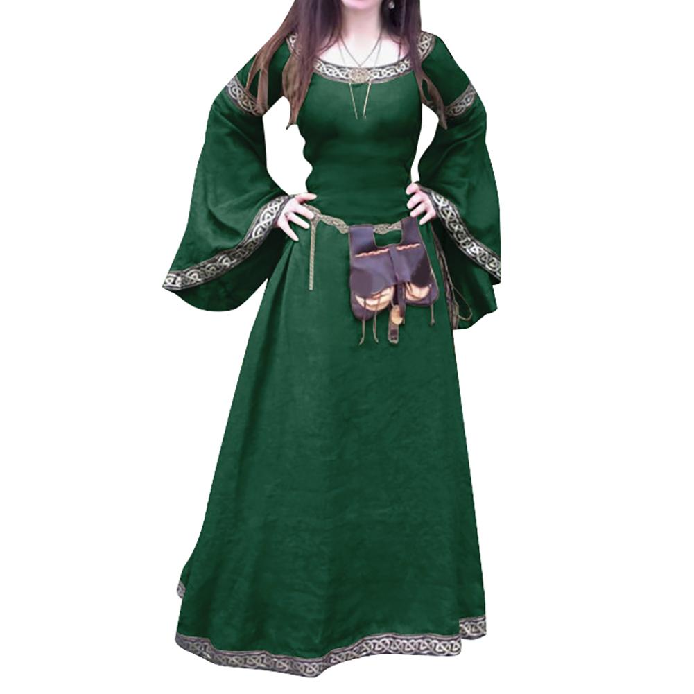 Retro Women Medieval Full Length Long Sleeve Round Neck Slim Party Cosplay Dress, Black
Retro Women Medieval Full Length Long Sleeve Round Neck Slim Party Cosplay Dress, Black