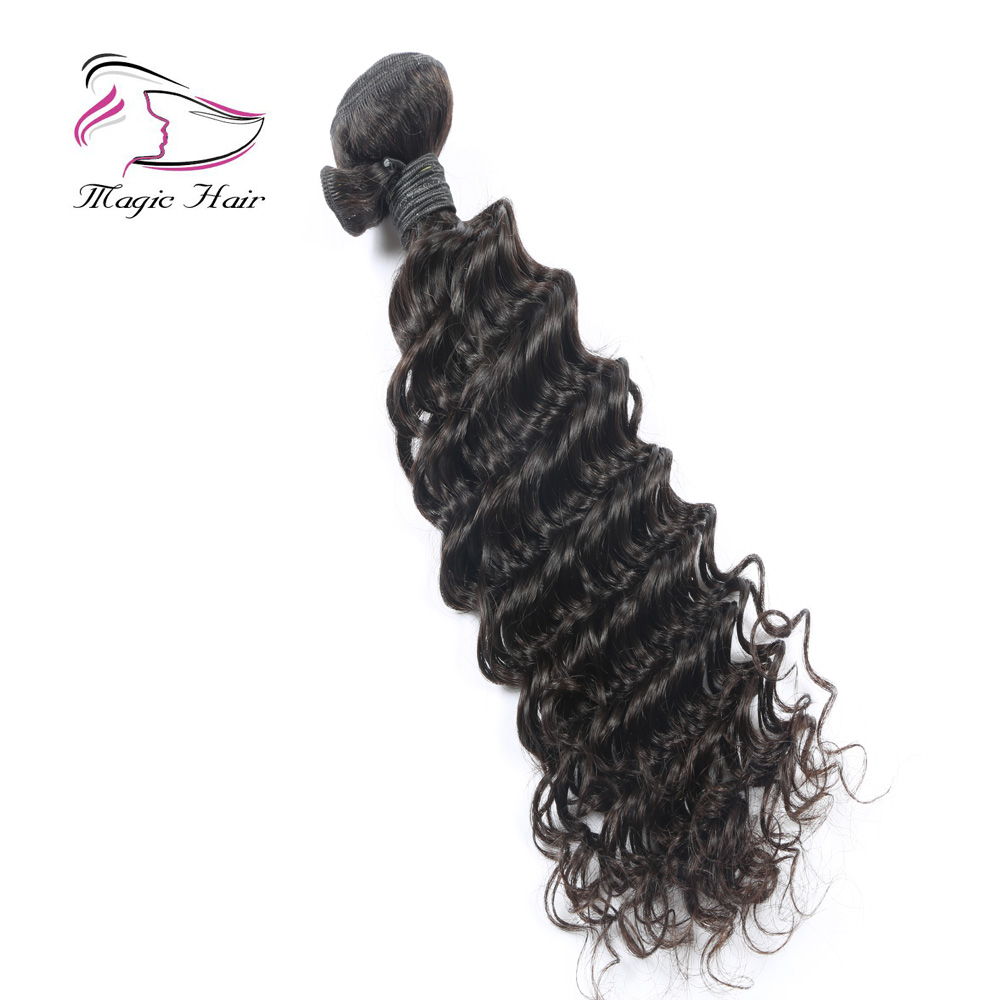 Hot selling Natural Color Hair Weaves Brazilian Deep Wave Human Hair Extensions 100gram Per Piece Remy Hair Bundles