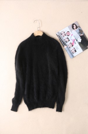 New genuine mink cashmere sweater women 100% mink cashmere pullovers with turtleneck collar free shipping JN465