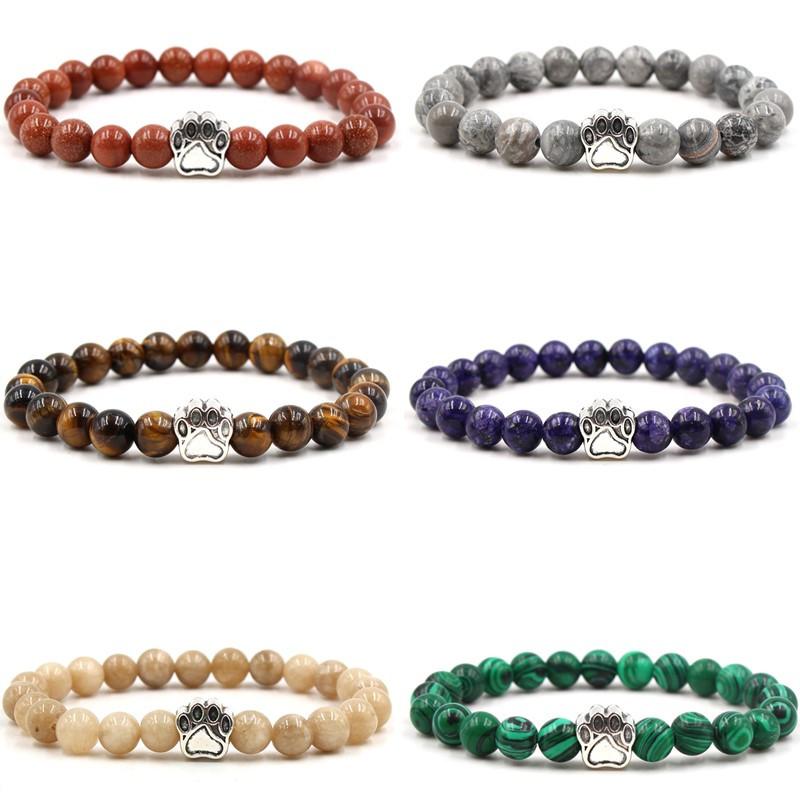 New Cute Pet Paw 8mm Bracelet Malachite Lazuli Agate Tigereye Alloy Yoga Bangles For Women & Men Lovers Gift
New Cute Pet Paw 8mm Bracelet Malachite Lazuli Agate Tigereye Alloy Yoga Bangles For Women & Men Lovers Gift
