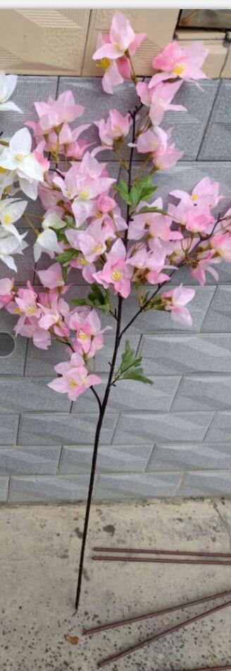 Artificial flowers Cherry blossom bougainvillea speetabilis optional wedding decoration sakura 46Inch 120 cm long free shipping SF011
