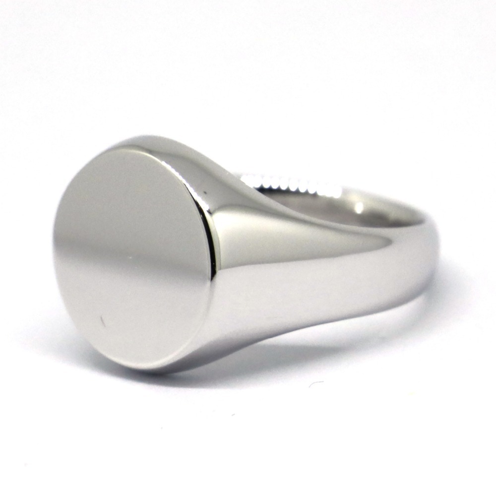 Engravable Men Jewelry Genuine 925 Sterling Silver Signet Ring D18111306