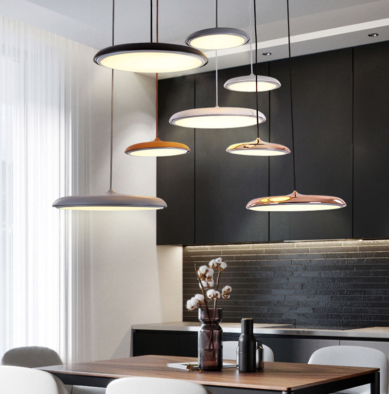 Nordic Led Flying Saucer Pendant Lamp UFO Led Lighting Simple Hanging Lamp Macaroon Drop light Modern Pendant Lamp 85-260V