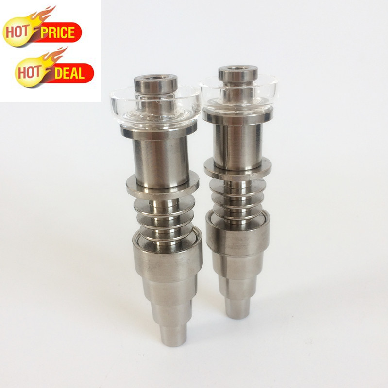 (Factory Directly Sell )Domeless GR2 Titanium Nail For 16mm 20mm D-Nail E nail Heater Coil Carb Cap Kits For Both Female& Male Glass Water
(Factory Directly Sell )Domeless GR2 Titanium Nail For 16mm 20mm D-Nail E nail Heater Coil Carb Cap Kits For Both Female& Male Glass Water
