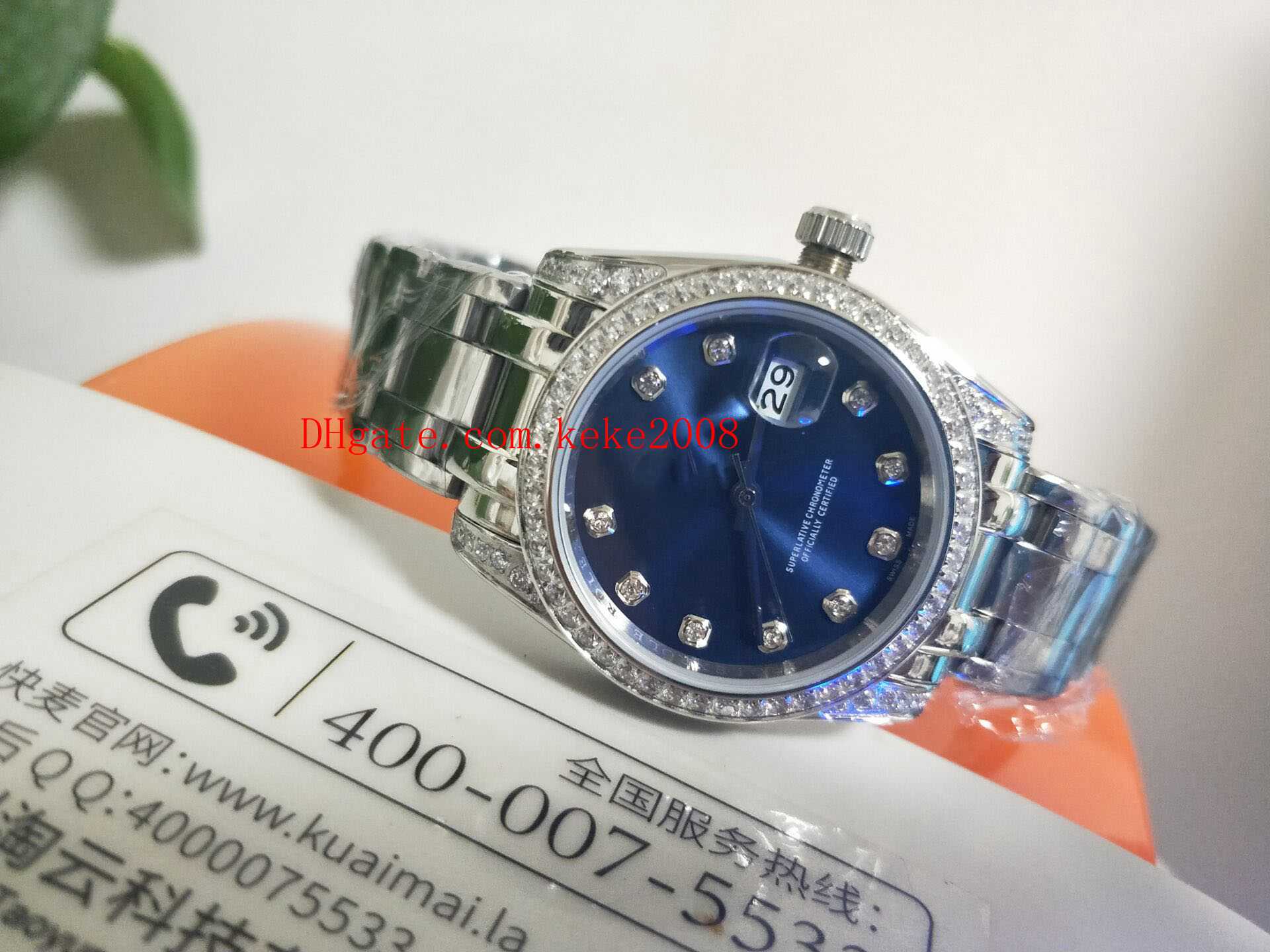 Lady Fashion Wristwatches 81159 36mm 31mm Stainless Steel Sapphire Blue Dial Diamond Mechanical Automatic Ladies Women's watch Watches
Lady Fashion Wristwatches 81159 36mm 31mm Stainless Steel Sapphire Blue Dial Diamond Mechanical Automatic Ladies Women's watch Watches