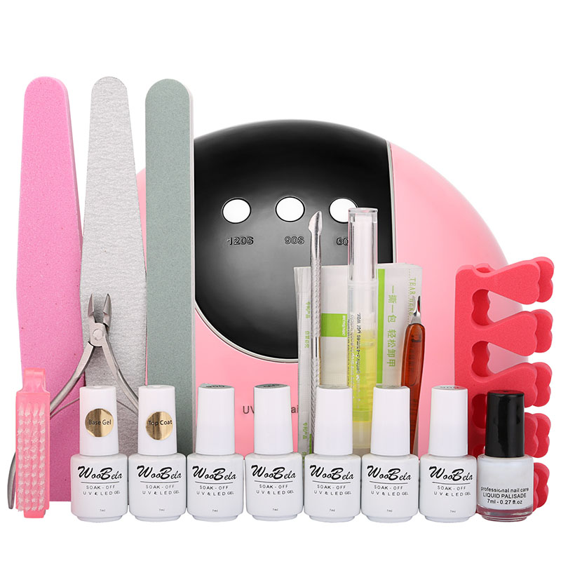 Woobela 24W Nail Lamp Set 5 colors LED UV Gel Nail Polish Set DIY Acrylic Art Practice Kit Manicure Tools, Kit without lamp
Woobela 24W Nail Lamp Set 5 colors LED UV Gel Nail Polish Set DIY Acrylic Art Practice Kit Manicure Tools, Kit without lamp