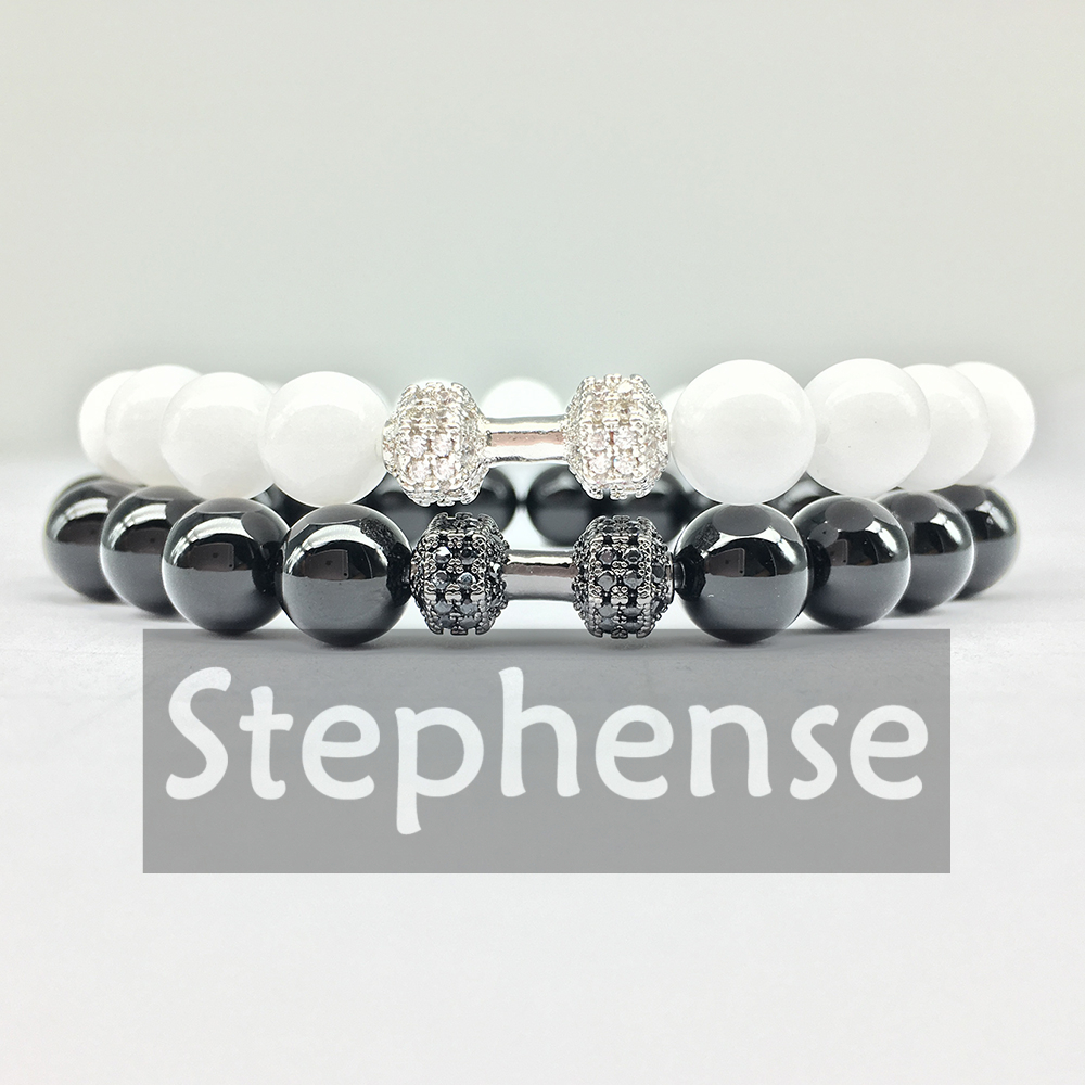 CZ0009 On Sale 2018 Dumbbell Zircon Bead Energy Bracelet Natural Black Onyx Jewelry Women`s Balance Yoga Bracelet Wholesale
CZ0009 On Sale 2018 Dumbbell Zircon Bead Energy Bracelet Natural Black Onyx Jewelry Women`s Balance Yoga Bracelet Wholesale