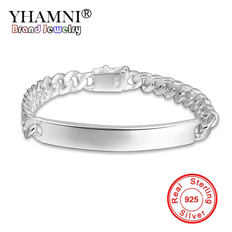 YHAMNI Fashion Jewelry 100% Solid 925 Sterling Silver Charm Bracelets Cuff Bangles Wedding Jewelry For Men Women LH182, White
YHAMNI Fashion Jewelry 100% Solid 925 Sterling Silver Charm Bracelets Cuff Bangles Wedding Jewelry For Men Women LH182, White