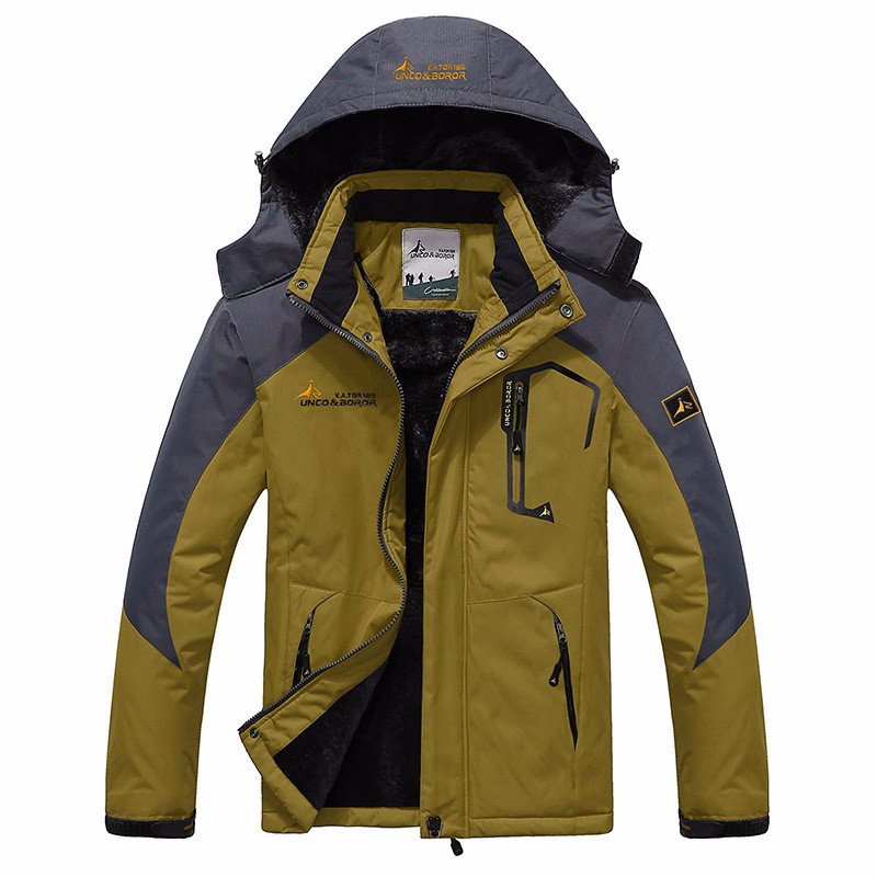 Wholesale-Plus Size 5XL 6XL Winter Jacket Men Warm Parka Casual Men's Windbreaker Waterproof Snow Jackets Fleece Velvet Hooded Coats CF022