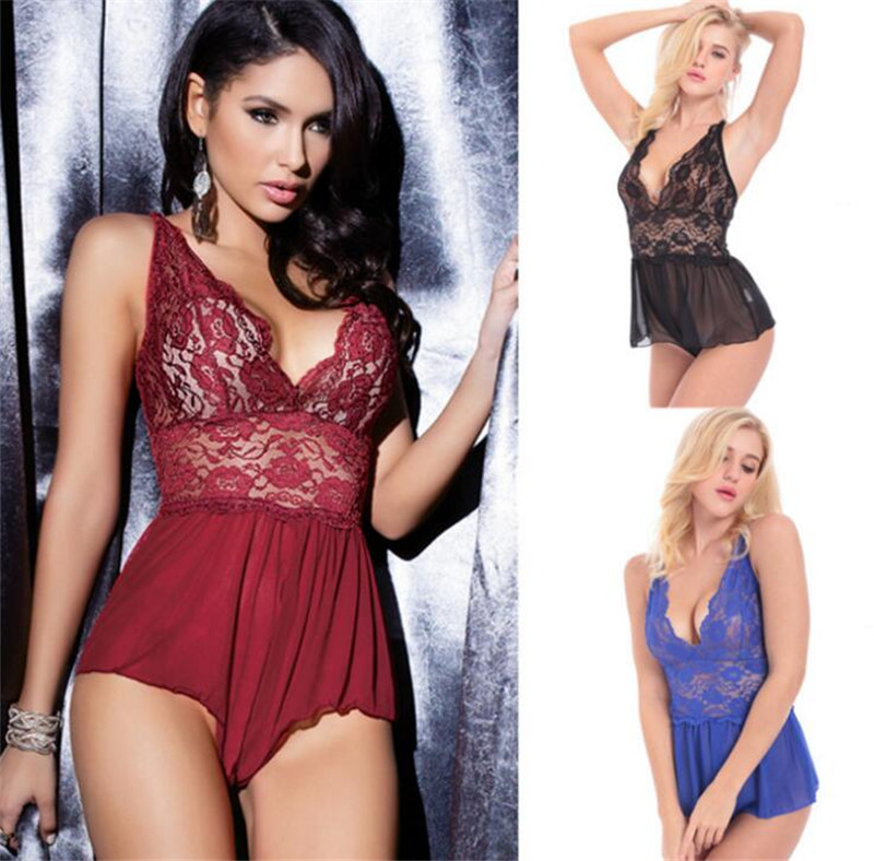 Hottest Erotic Sexy Lingerie Adult Sleepwear Open Crotch Sexy Baby Doll Costumes Pajamas Teddy For Women Lace Porno Erotic underwear, Red;black
Hottest Erotic Sexy Lingerie Adult Sleepwear Open Crotch Sexy Baby Doll Costumes Pajamas Teddy For Women Lace Porno Erotic underwear, Red;black