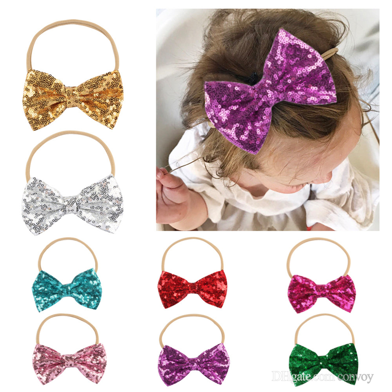 Baby sequin headbands shiny bow nylon hairbands kids girls bowknot headwear children hair accessories christmas wear KHA353, As photo
Baby sequin headbands shiny bow nylon hairbands kids girls bowknot headwear children hair accessories christmas wear KHA353, As photo