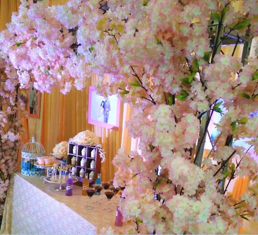 Artificial Cherry Blossom Fake Flower Garland White Pink Red Purple Available 1 m/pcs for Wedding DIY Decoration Free Shipping
Artificial Cherry Blossom Fake Flower Garland White Pink Red Purple Available 1 m/pcs for Wedding DIY Decoration Free Shipping