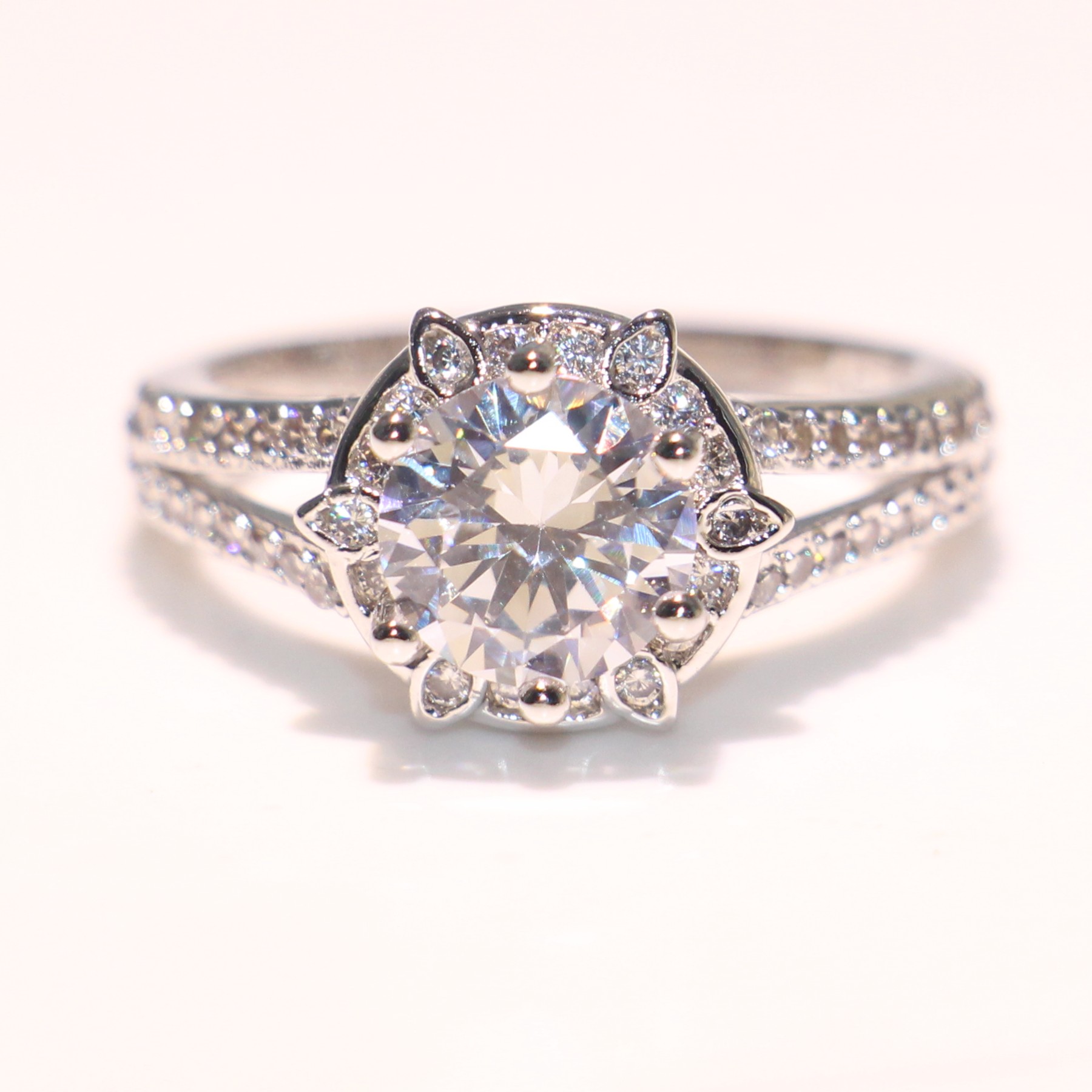 Victroia Wieck Luxury Jewelry Angle Wings 925 Sterling Silver Round Cut White Topaz CZ Diamond Party Women Wedding Band Ring For Lovers Gift