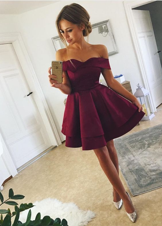 Vintage Dark Red Cocktail Homecoming Dresses Cheap 2018 Off Shoulders Short Sleeves Ball Gown Prom Party Evening Dress Gowns Red Carpets, Purple
Vintage Dark Red Cocktail Homecoming Dresses Cheap 2018 Off Shoulders Short Sleeves Ball Gown Prom Party Evening Dress Gowns Red Carpets, Purple