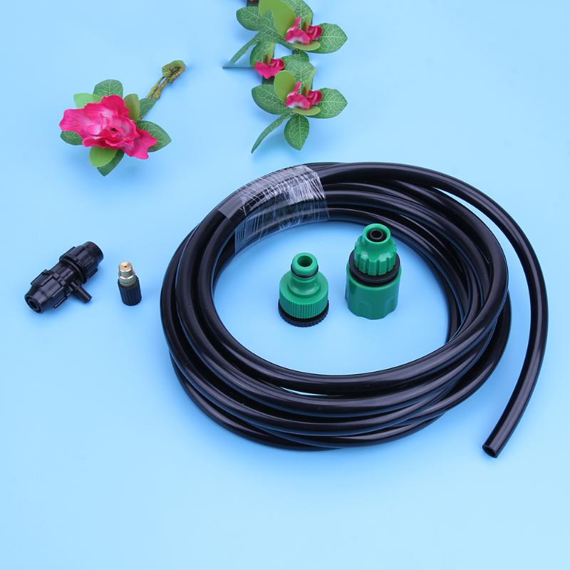 10m 10pcs Sprinkler Outdoor Garden Misting Cooling System Mist Nozzle Sprinkler Water Kits System