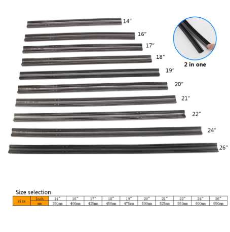 BROSHOO Car Wiper blade Strips 14" 16" 17" 18" 19" 20" 21" 22" 24" 26" Insert Natural rubber refill Strip 10mm windscreen wiper
BROSHOO Car Wiper blade Strips 14" 16" 17" 18" 19" 20" 21" 22" 24" 26" Insert Natural rubber refill Strip 10mm windscreen wiper