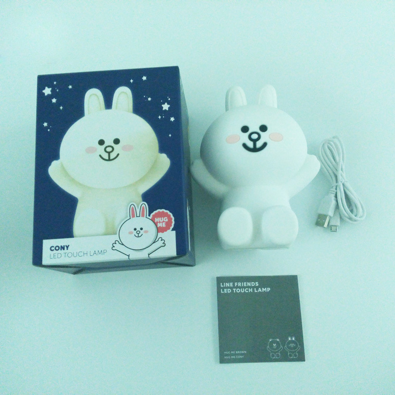 Lovely Bunny Bear Led Night Light USB Cute Bear Soft Lamps Silicone For Baby Kids Bedroom Decor Novelty Gift Drop With Box