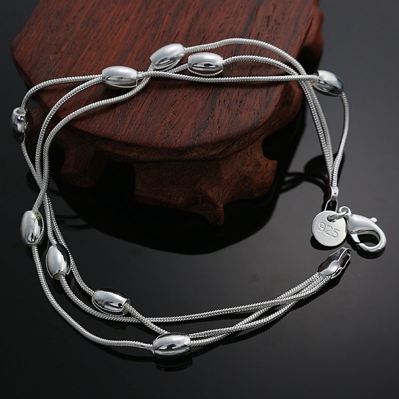 Fine 925 Sterling Silver Bracelet,2018 New Style 925 Silver Link Italy chain beads bracelet For Women Men Fashion Jewelry Hot sell SH236, Black
Fine 925 Sterling Silver Bracelet,2018 New Style 925 Silver Link Italy chain beads bracelet For Women Men Fashion Jewelry Hot sell SH236, Black
