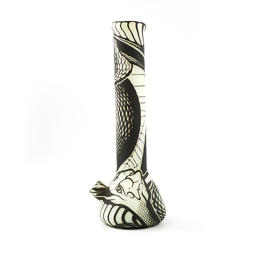 Python texture glow in the dark beaker bong 13.5'' hookah Silicone Water Pipes printing bongs glass pipe Wholesale
Python texture glow in the dark beaker bong 13.5'' hookah Silicone Water Pipes printing bongs glass pipe Wholesale