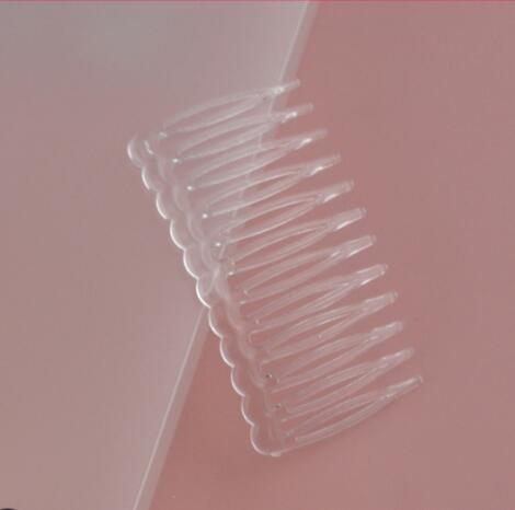 30PCS 3.8cm*6.8cm mini 12teeth transparent white clear Plain Plastic Hair Combs for diy hair accessories,small side combs