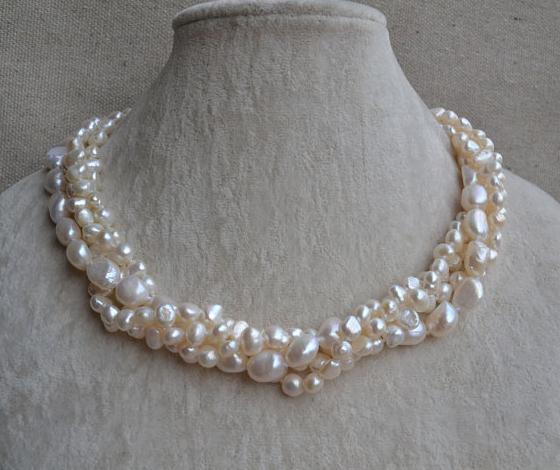 100% Natural Pearl Jewellery,White Color 4rows Baroque Real Freshwater Pearl Necklace,Bridesmaid Gift For Women
100% Natural Pearl Jewellery,White Color 4rows Baroque Real Freshwater Pearl Necklace,Bridesmaid Gift For Women