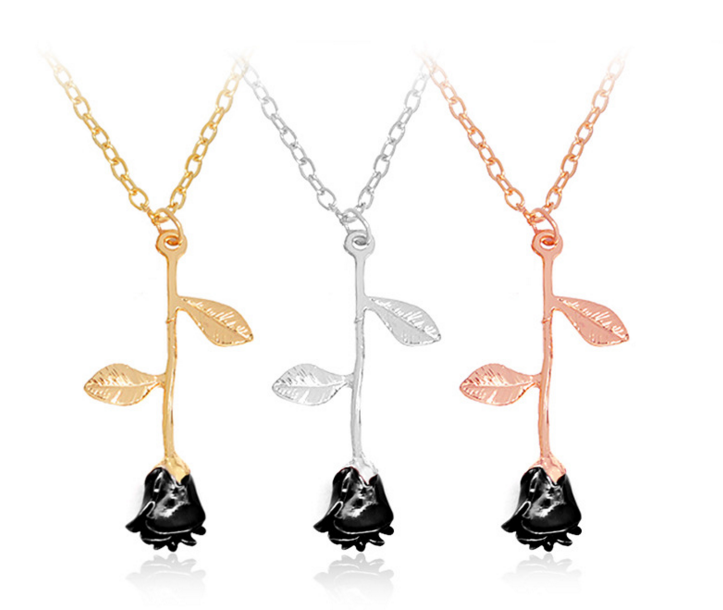 Temperament Fashion Black Rose Pendant Necklaces 2018 European Flower Sweater Chain Gold/Rose Gold/Silver Color Jewelry
Temperament Fashion Black Rose Pendant Necklaces 2018 European Flower Sweater Chain Gold/Rose Gold/Silver Color Jewelry