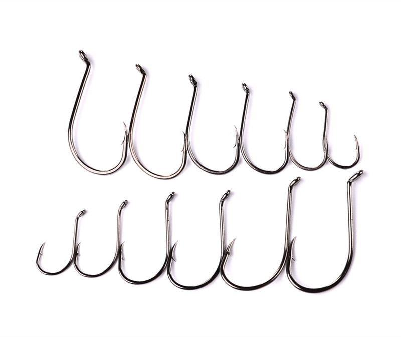 200pcs lot 8 Sizes 1 08 0 8299 Octopus Hook High Carbon Steel Barbed Fishing Hooks Fishhooks Pesca Tackle Accessories A025296l