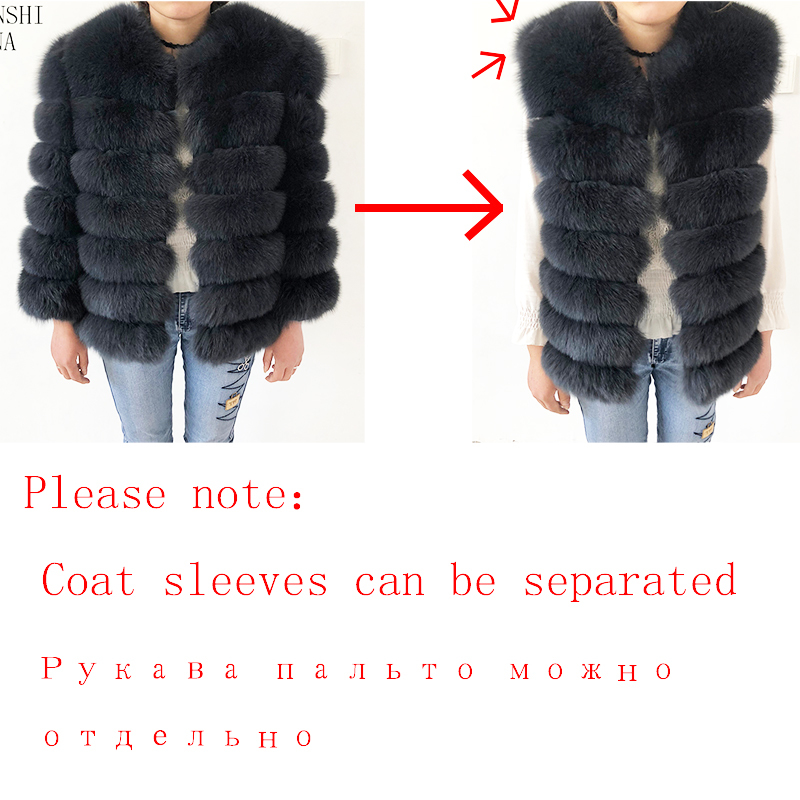 Female vest fox waistcoat warm winter Natural coat pretty fur coats jacket S18101103