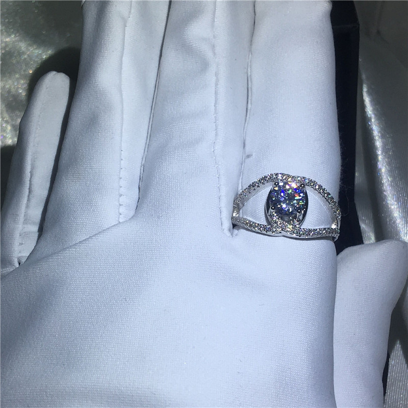 Handmade Infinity ring Silver color Micro Pave 5A Cz Stone Engagement wedding band ring for women Bridal Fashion Jewelry