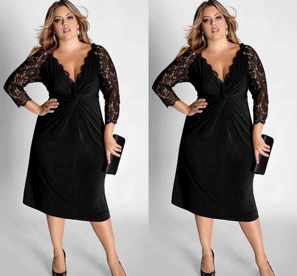 Modern Black Long Sleeve Mother formal Dresses 2019 V Neck Ruched Tea Length Women Plus Size Mother Of Bride Gowns Evening Formal
Modern Black Long Sleeve Mother formal Dresses 2019 V Neck Ruched Tea Length Women Plus Size Mother Of Bride Gowns Evening Formal