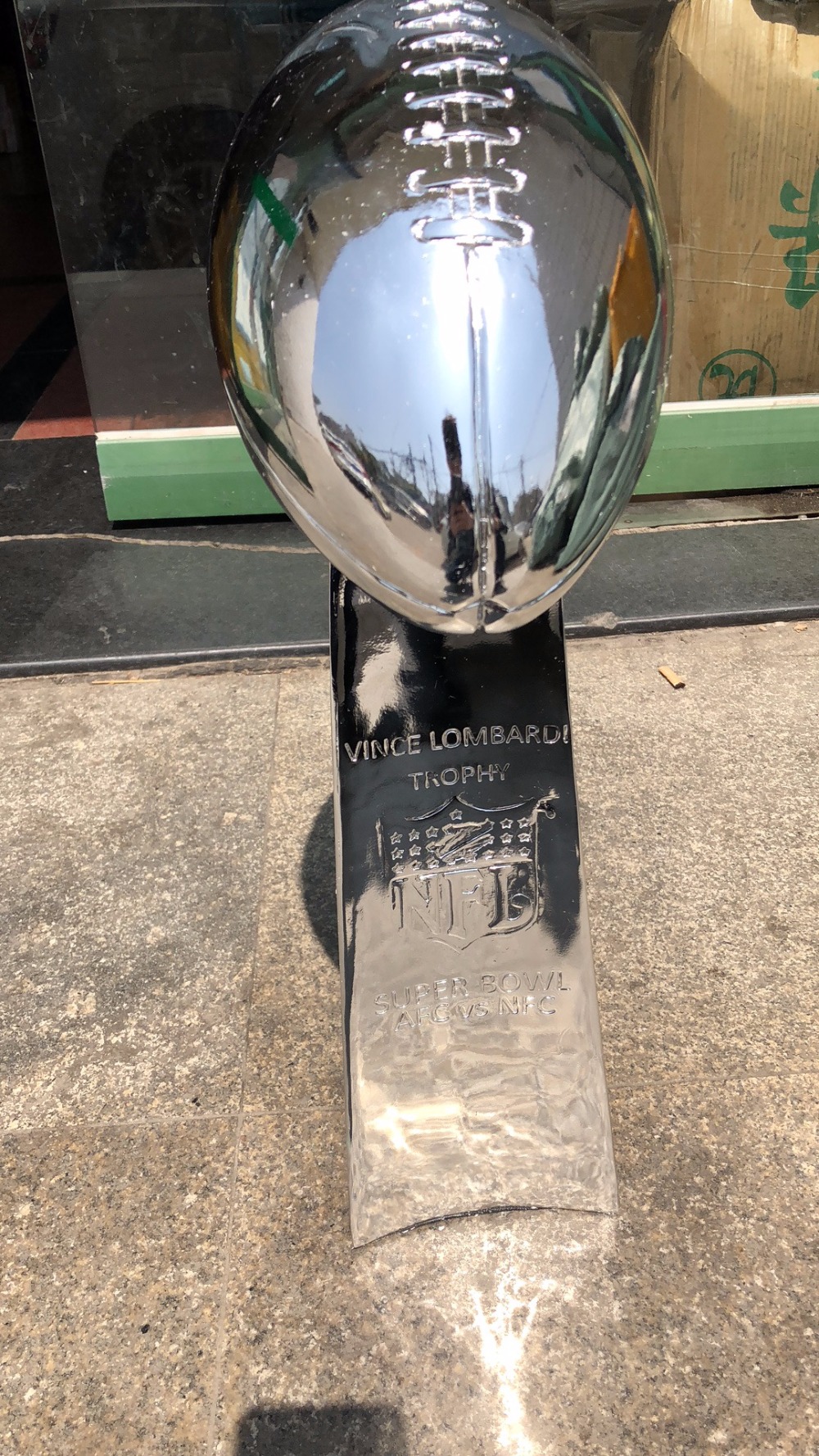 34cm American Football League Trophy Cup The Vince Lombardi Trophy Height replica Super Bowl Trophy Rugby Nice Gift2810554224R