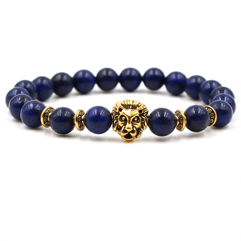 8mm Lazuli Bracelet Blue Beaded Strands Gold Silver Lion Owl Leopard Buddha Natural Stone Bangles Gift Women Men Bracelets
8mm Lazuli Bracelet Blue Beaded Strands Gold Silver Lion Owl Leopard Buddha Natural Stone Bangles Gift Women Men Bracelets