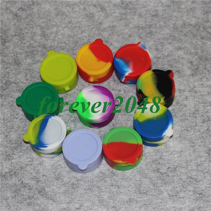 Colorful 2in1 Silicone Wax Box 10ML Wax Containers Silicone Jars Containers Silicon Holder Box Silicon Jars Wax Containers