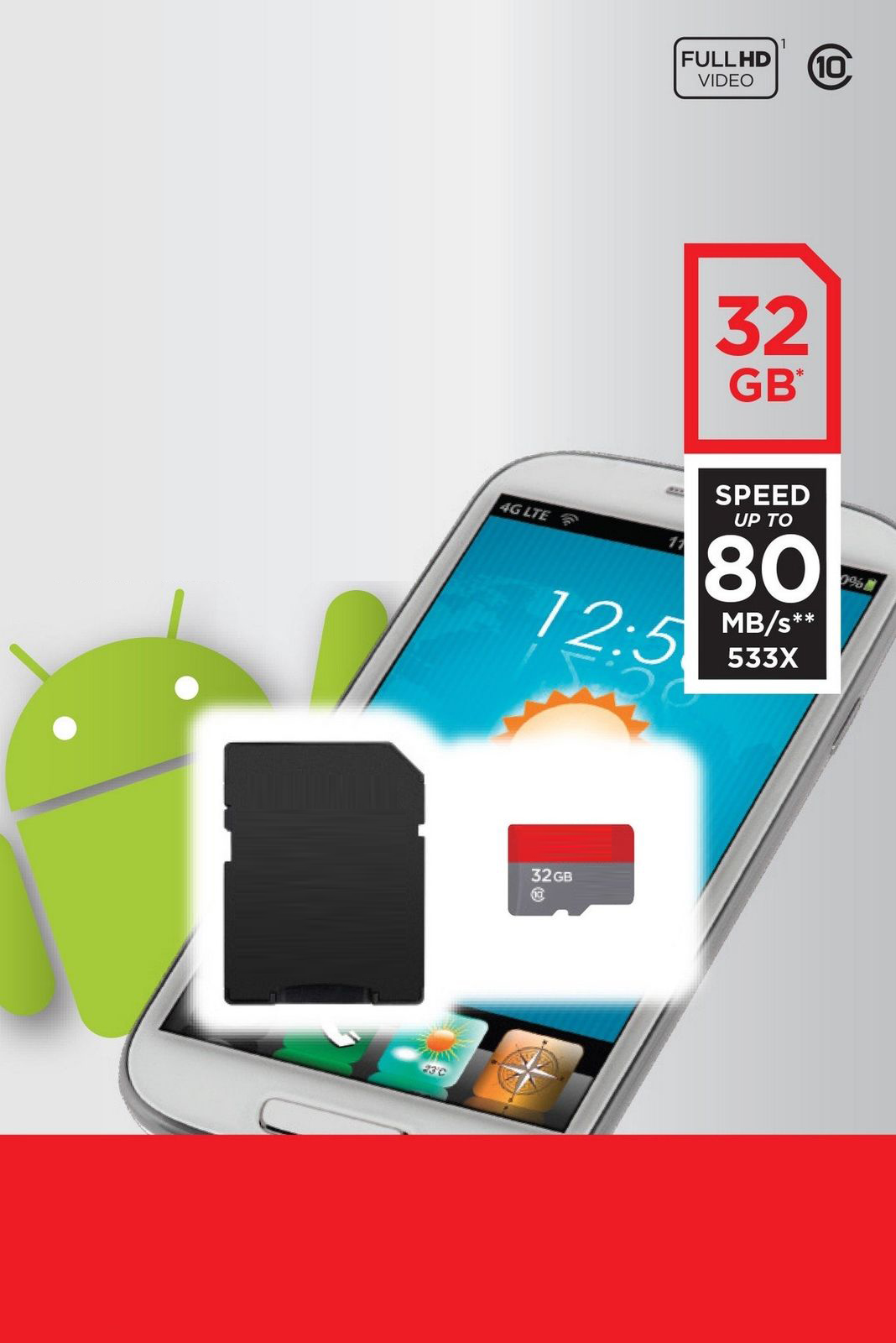 Hot White & Black Version A1 100mbps Android High Speed TF Memory SD Card + Free SD Adapter + Blister Retail Package