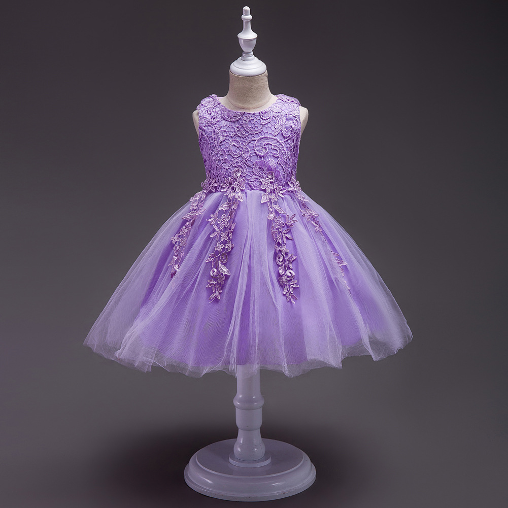 Vintage Flower Girl Dresses turquoise Lovely Clothes Mint Ivory With Lace Bow Tutu Ball Gowns White Gray Red In Stock Cheap