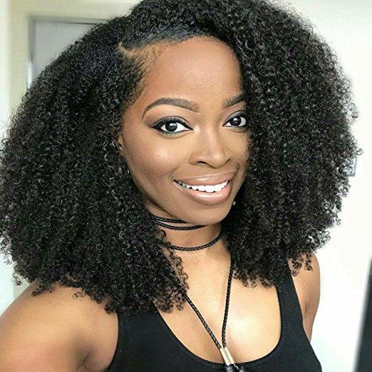 Lace Full Wig Human Hair 4B 4C Afro Kinky curly Wigs for Black Women Brazilian Humain remy 130% 14inch