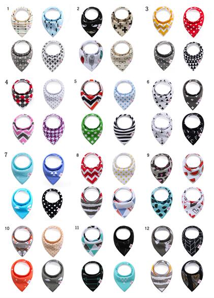 Baby INS Fox Bibs Burp Cloths sets Bandana Infant Saliva cloth INS Triangle Bibs Newborn Cartoon Baby Bibs Newborn Burp Cloths KS001