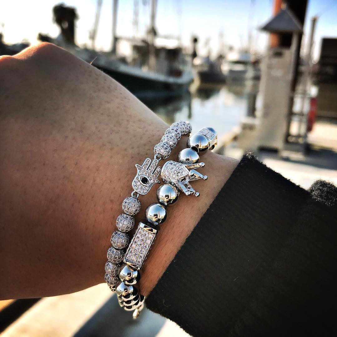 Men Bracelet Fashion Stainless Steel beads jewelry charms bracelets for women pulseira Jewellery Gift Valentine's Day Holiday Christmas