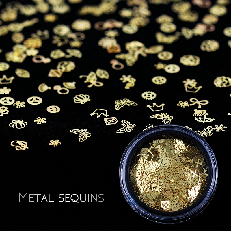 Gold Nail Art Beauty Metal Patch Ornaments Flower Butterfly Nail Sticker Sequins Rhinestones Decorations Nail Art Tool, Multicolor
Gold Nail Art Beauty Metal Patch Ornaments Flower Butterfly Nail Sticker Sequins Rhinestones Decorations Nail Art Tool, Multicolor