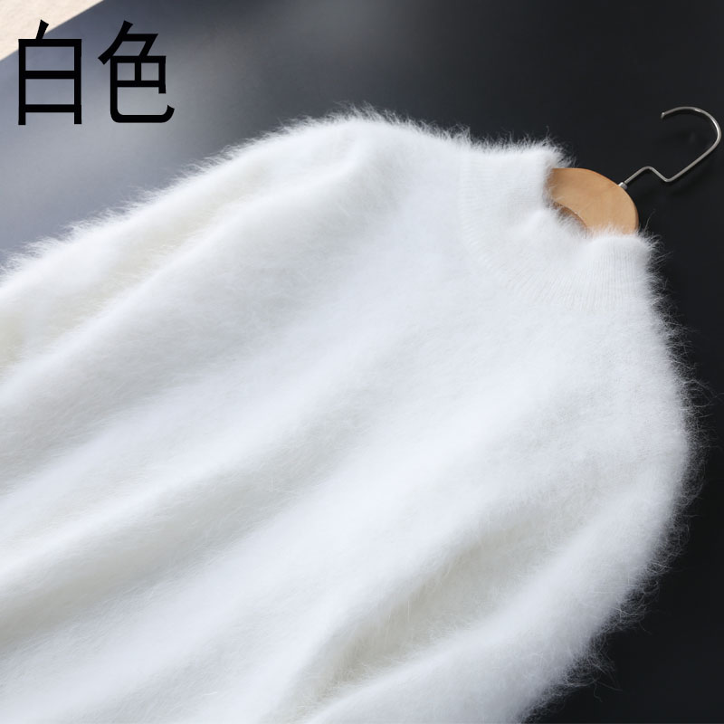 New genuine mink cashmere sweater women 100% mink cashmere pullovers with turtleneck collar free shipping JN465