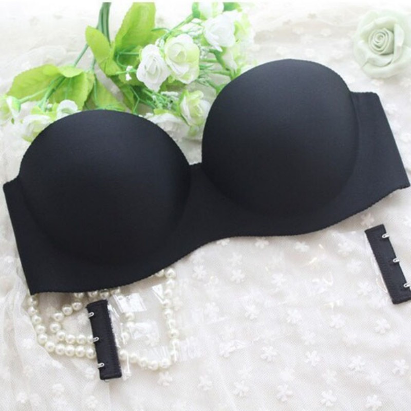 Sexy Self Adhesive Magic Push Up Bra Strapless Invisible Bras Side Closure Bras Cup B 2 Colors Black Flesh Free Shipping от DHgate WW