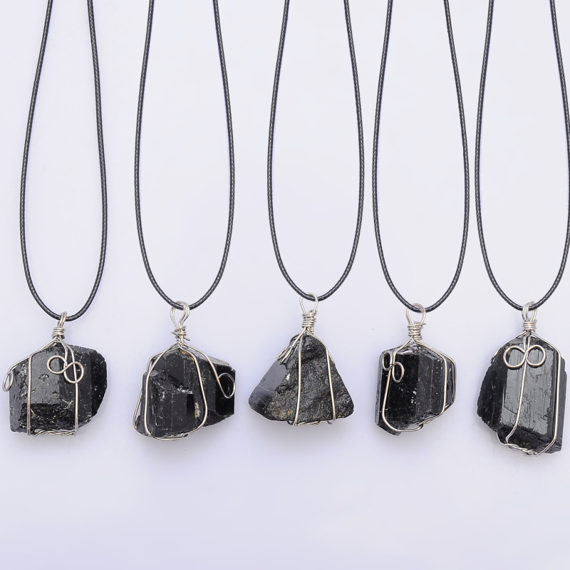 Black Tourmaline Pendant Necklace Raw Stone Schorl Leather Necklace Chakra Healing Crystal Quartz Point Pendant Natural Stone Necklace
Black Tourmaline Pendant Necklace Raw Stone Schorl Leather Necklace Chakra Healing Crystal Quartz Point Pendant Natural Stone Necklace