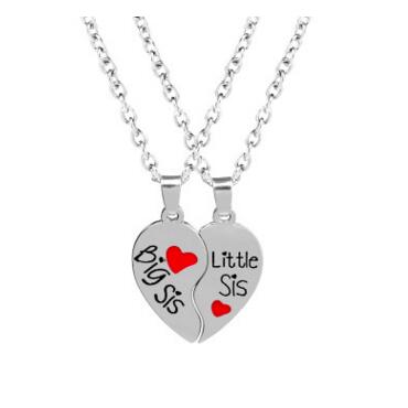 Big Sis Little Sis Necklace 2 Part Broken Heart Love Pendant Best Sister Friends Believe Inspired jewelry for Women Gift 20 sets, Silver
Big Sis Little Sis Necklace 2 Part Broken Heart Love Pendant Best Sister Friends Believe Inspired jewelry for Women Gift 20 sets, Silver