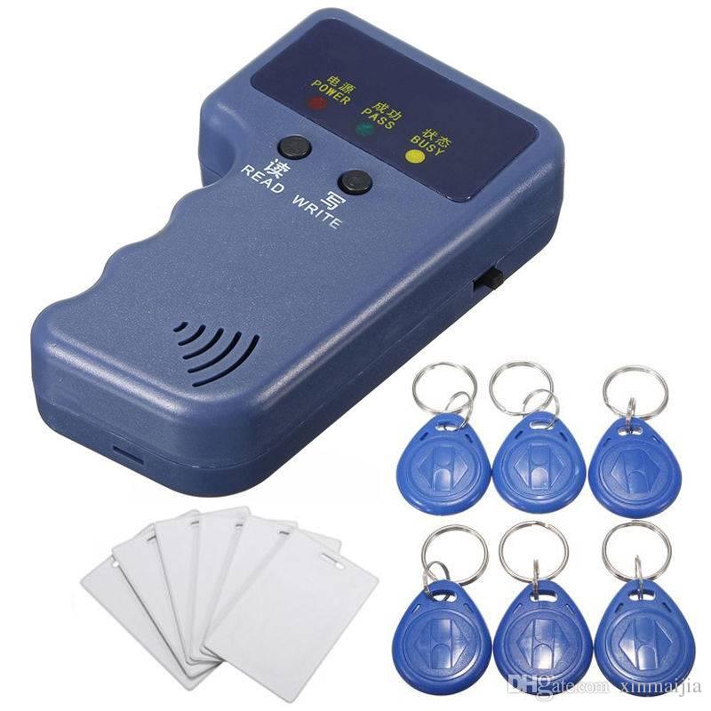 Handheld 125Khz RFID ID Card Copier Reader/Writer + 6 Writable Tags + 6 Cards