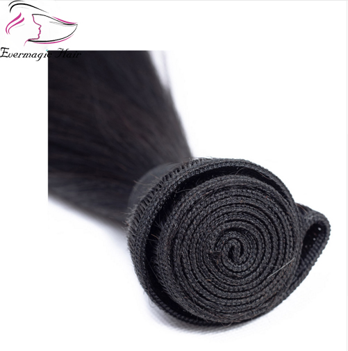 Evermagic Malaysian Straight Hair 100% Human Hair Bundles Non-Remy Hair Extension Natural Color Can buy 3