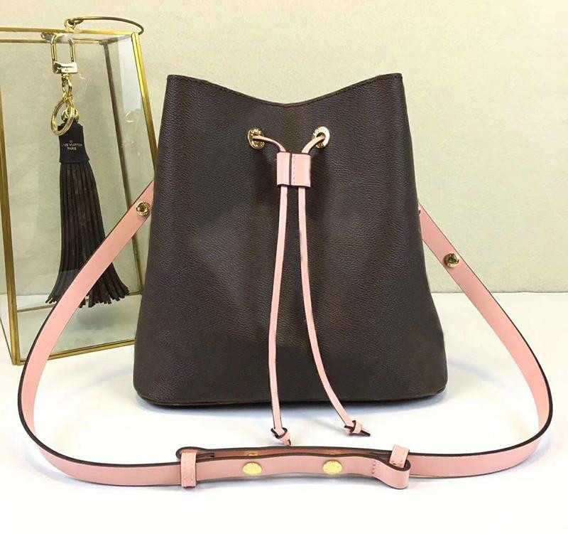 New shoulder bags with leather bucket bag women famous brands designer handbags high quality flower printing crossbody bag purse, Pink
New shoulder bags with leather bucket bag women famous brands designer handbags high quality flower printing crossbody bag purse, Pink